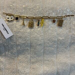 NWT Karl Lagerfeld Gold Charm Bracelet